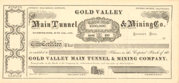 Gold Valley Main Tunnel and Mining Co.